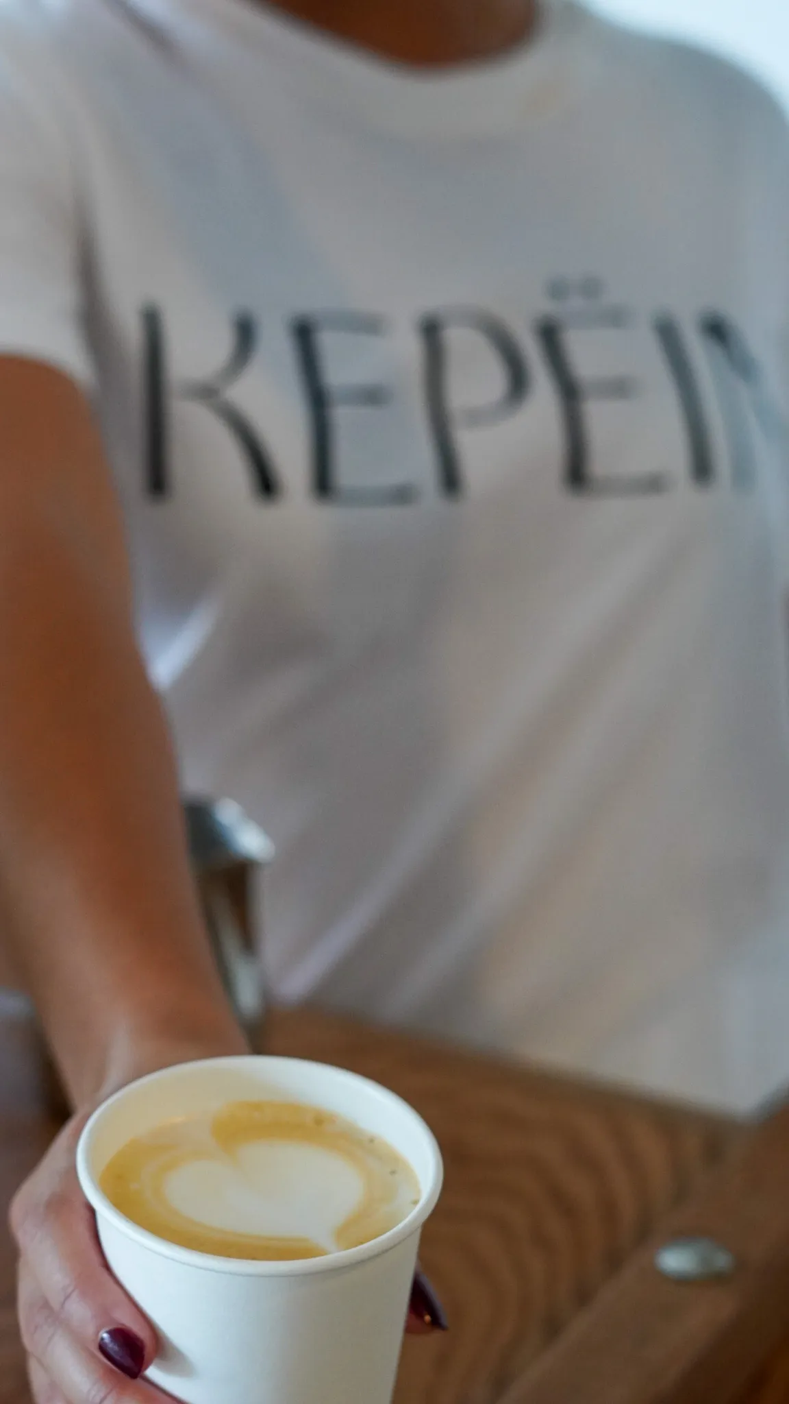A latte art coffee cup from Kepein Coffee Station